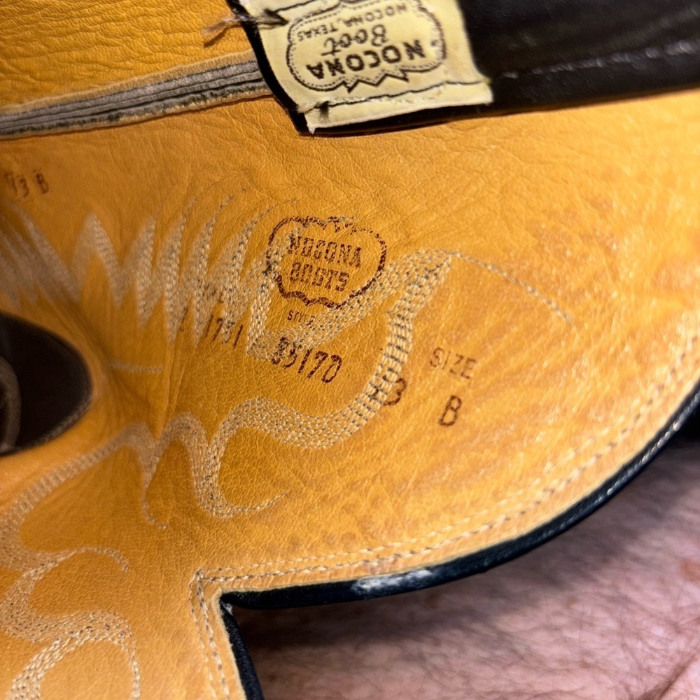 Nocona  American Made Vintage  Western Cowboy  Boots Leather 13B​​​ - Picture 8 of 10